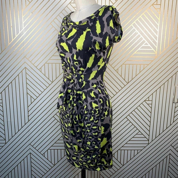 Diane von Furstenberg Vintage Ruched Leopard‎ Dress - Picture 3 of 12